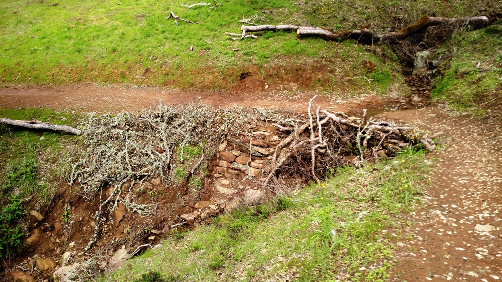 Repairs made to the eroded drainage